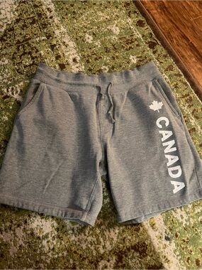 Joe Fresh Grey and Cream Cozy Lined Sweatshorts